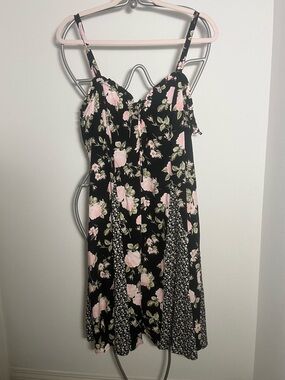 Torrid Floral Godet Mini Dress